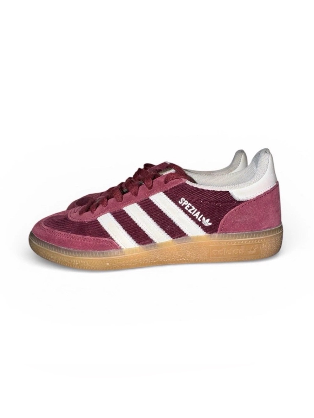 adidas Spezial Men's Burgundy and White Suede Sneakers